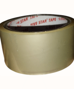 Five star one sided self adhesive parcel tape/plaster 35m transparent pack of 6