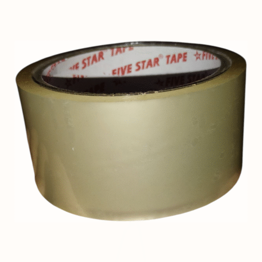 Five star one sided self adhesive parcel tape/plaster 35m transparent pack of 6