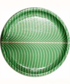 Best quality bay leaf printed paper plate 80GSM pack of 165