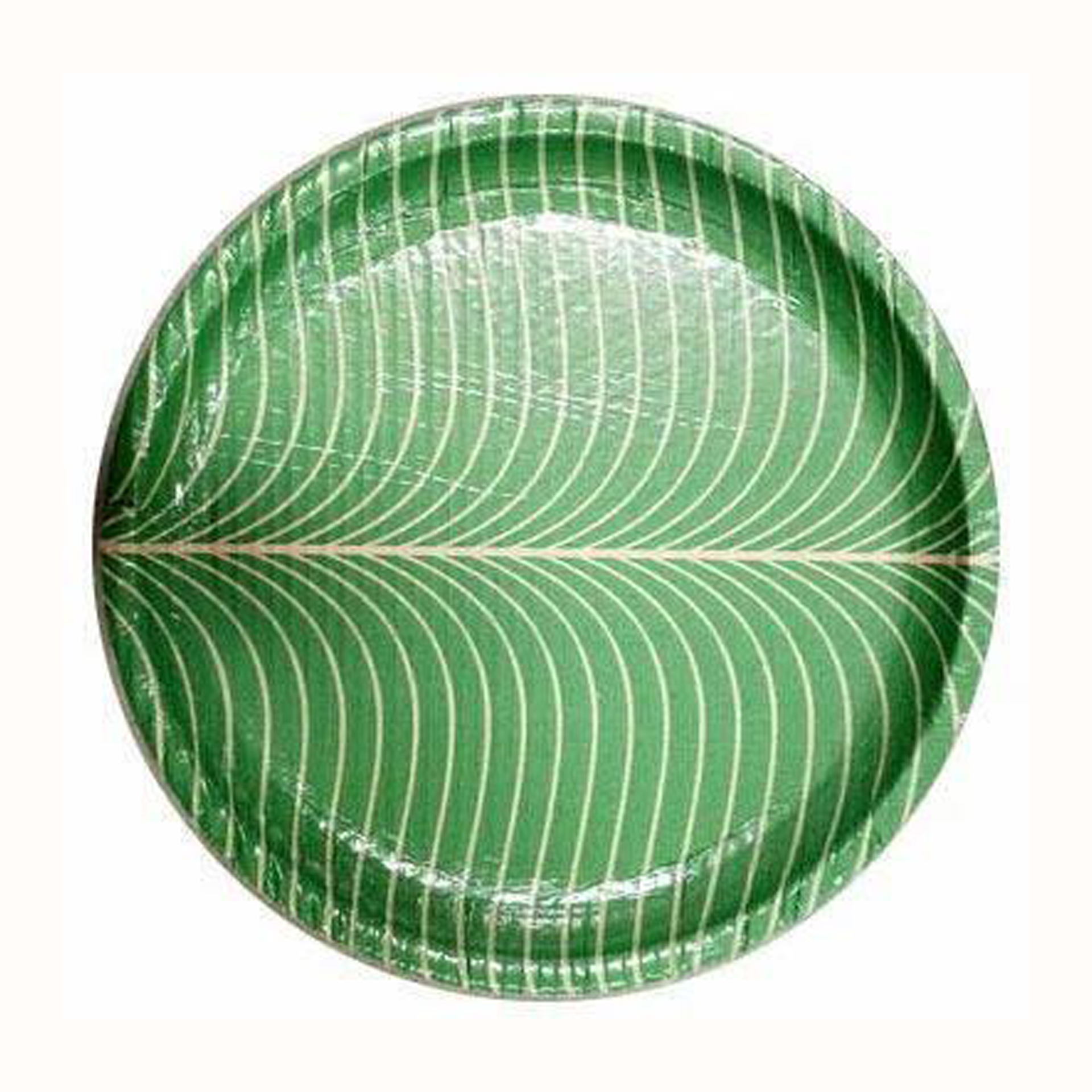 Best quality bay leaf printed paper plate 80GSM pack of 165